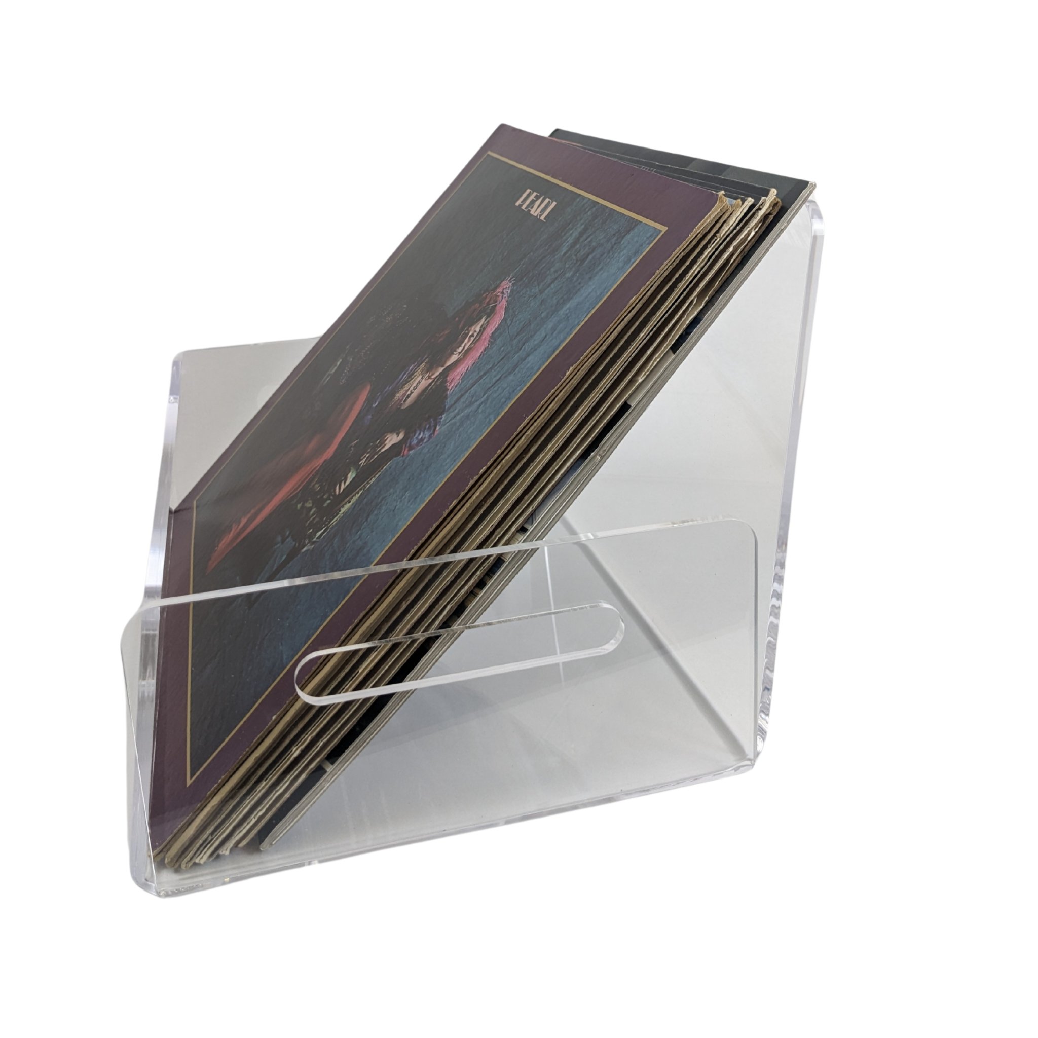 Clear Vinyl Record Storage Crate