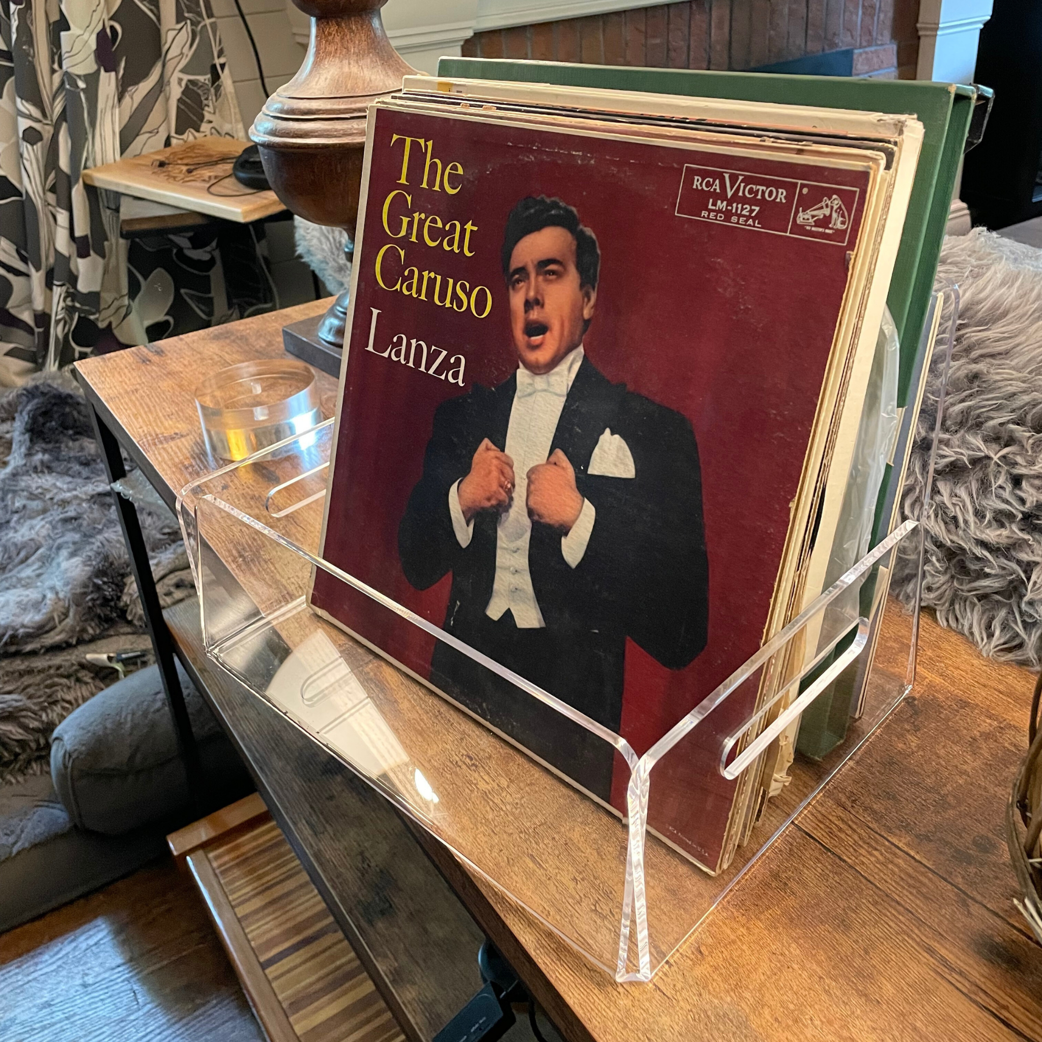 Clear Vinyl Record Storage Crate